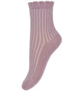 Minymo Sokker 2 pack Dusky Orchid m. Glitter Minymo 35/38 Sokker Beige Lilla Rosa 35 38