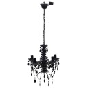 vidaXL Taklampe/lysekrone svart 5 lysp?rer