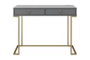 Skrivebord Camila 106cm m Oppbevaring 2 Skuffer Grafitgrå/Me   CosmoLiving