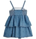 Mini Rodini Lw Denim Dots Aop Strap Dress   Blue   80/86