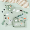 Done by Deer Silicone Placemat Playground Green   Green   38X 26.5CM