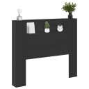  Hodegavl med hylle Svart 120 x 16,5 x 103,5 cm Konstruert tre