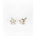 Blomdahl Golden Titanium Tiffany Precious CZ White 5 mm