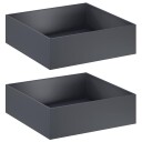 vidaXL Hageblomsterpotte 2 stk. Antrasitt 100 x 100 x 30 cm