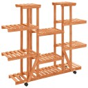 vidaXL Blomsterstativ med hjul 110x25x115 cm heltre gran