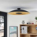 Lindby Narisara taklampe, svart-gull, 80 cm