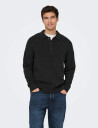 ONLY & SONS Onsdale Rlx Ls Polo Knit Noos - Black - XS