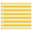 vidaXL Balkong Skjerm Gul og hvit 100 x 500 cm Oxford Stoff