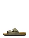 Selected Slmbastian Suede Strap Slider   Black   43