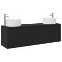 vidaXL Baderomsskapsett 3 stk. Svart 49,5 x 44,5 x 66 cm