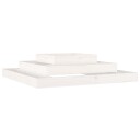 vidaXL Plantekasse hvit 110x110x27 cm heltre furu