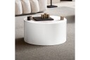 Sofabord Wohnling MONOBLOC rund 60 cm, moderne stil Hvit - Hvit