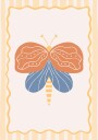 Blue Burnt Orange Moth Plakat Plakat / 40x50cm