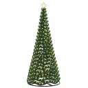 vidaXL LED-glitterjuletre med fot EKENAS 250 cm 370 LED-lys Varmhvit