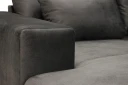 Grande 5 seters U Sofa med Divan Venstre   Mørkegrå Fløyel