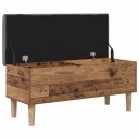 vidaXL Oppbevaringsbenk med pute Eiketre 102 x 42 x 46 cm