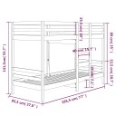 Vidaxl Køyeseng hvit 90x190 cm heltre furu