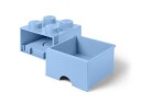 LEGO Oppbevaringsboks med Skuff 4 Lyseblå
