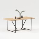 Spisebord HOME4YOU Cindy melamin eik 180x90x75 cm - Beige
