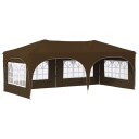 vidaXL Pop-up Festtelt 575 x 288 x 245 cm Gråbrun Oxford Stoff