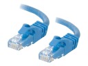 C2G Cat6 Booted Unshielded (UTP) Network Patch Cable - koblingskabel - 30 cm - blå