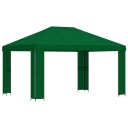 vidaXL Paviljong 4 × 3 m Grønn Polyester og stål 190 gsm