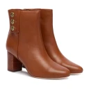 Lauren Ralph Lauren Kennedi Calfskin Bootie Heel - Brown - 41