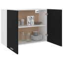 vidaXL Hengende skap svart 80x31x60 cm sponplate