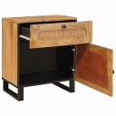  Nattbordskap Naturlig 50 x 33 x 60 cm Massiv mango tre