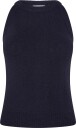 Davida Cashmere Sleeveless Rib Tank   NAVY   L