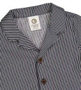 Müsli Skjorte Poplin Stripe Balsam Cream/Natt Blue 3 år 98 Skjorte K/E Blå