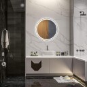 Opplyst baderomsspeil LED Ø60 cm anti dim