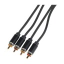 DACOTA PLATINUM RCA STEREO KABEL HANN-HANN 5M, SVART