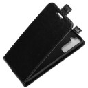 Samsung Galaxy S21 5G Vertikalt Flip-deksel med Kortluke Svart