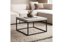 Sofabord Wohnling kvadrat 60 cm steinoptikk stil, klassisk metallramme, moderne utseende Beige - Beige