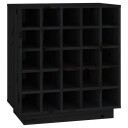 vidaXL Vinhylle svart 55,5x34x61 cm heltre furu