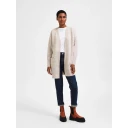 Selected Femme Lulu New Ls Knit Long Cardigan - Birch Melange L