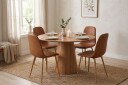 Siena spisegruppe rund 110 cm eik med 4 Nibe spisestoler - Eik
