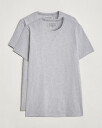 Bread & Boxers 2-Pack Crew Neck Tee Grey Melange