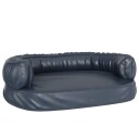 Vidaxl Ergonomisk Hundeseng Skum Mørkeblå 75X53 cm Kunstig Skinn