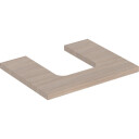GEBERIT ONE bordplate 600x470x30mm utskjæring i midten for høy kompakt kum