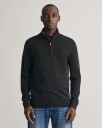 Genser i merinoull med half-zip DARK CHARCOAL MELANGE XL