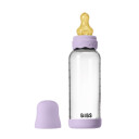 BIBS Glass Tåteflaske 240 ml Violet Sky med Naturgummipatsj