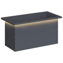 vidaXL Hageplantekasse med LED Antrasitt 30 x 60 x 30 cm Stål