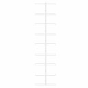 vidaXL Veggmontert vinstativ for 9 flasker hvit jern