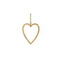 Stine A Jewelry Power Heart Earring Single Gullfarge 40 mm