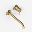 Semplice SHV502 Servantarmatur Med 1 Grep 22cm Tut PVD Børstet Messing