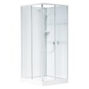 Contura Shower Next NKH VK 80x80 cm, Hvit Lakkert overdel m/klart glass uten kabinekar