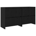  Skap 2 pcs Svart eik 70 x 41 x 75 cm Konstruert tre