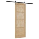vidaXL Skyvedør ORKDAL Naturlig og svart 73,5 x 211 cm Heltre furu